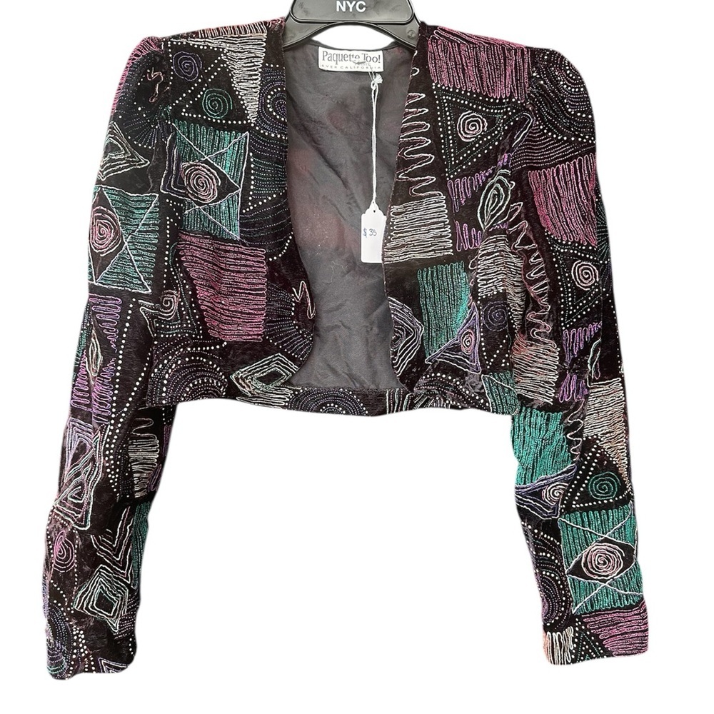 Women's Vintage Multicolor Geometric Print